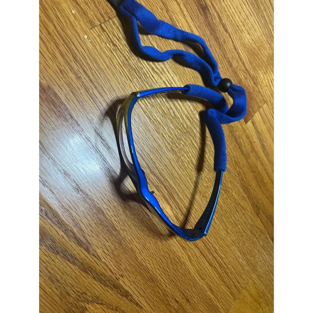 Rec Specs Biker 61D-17-130 Blue Yellow Sport Glasses Eyeglasses w Strap
